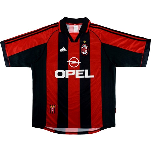 Tailandia Camiseta AC Milan Primera equipo Retro 1998 2000 Rojo